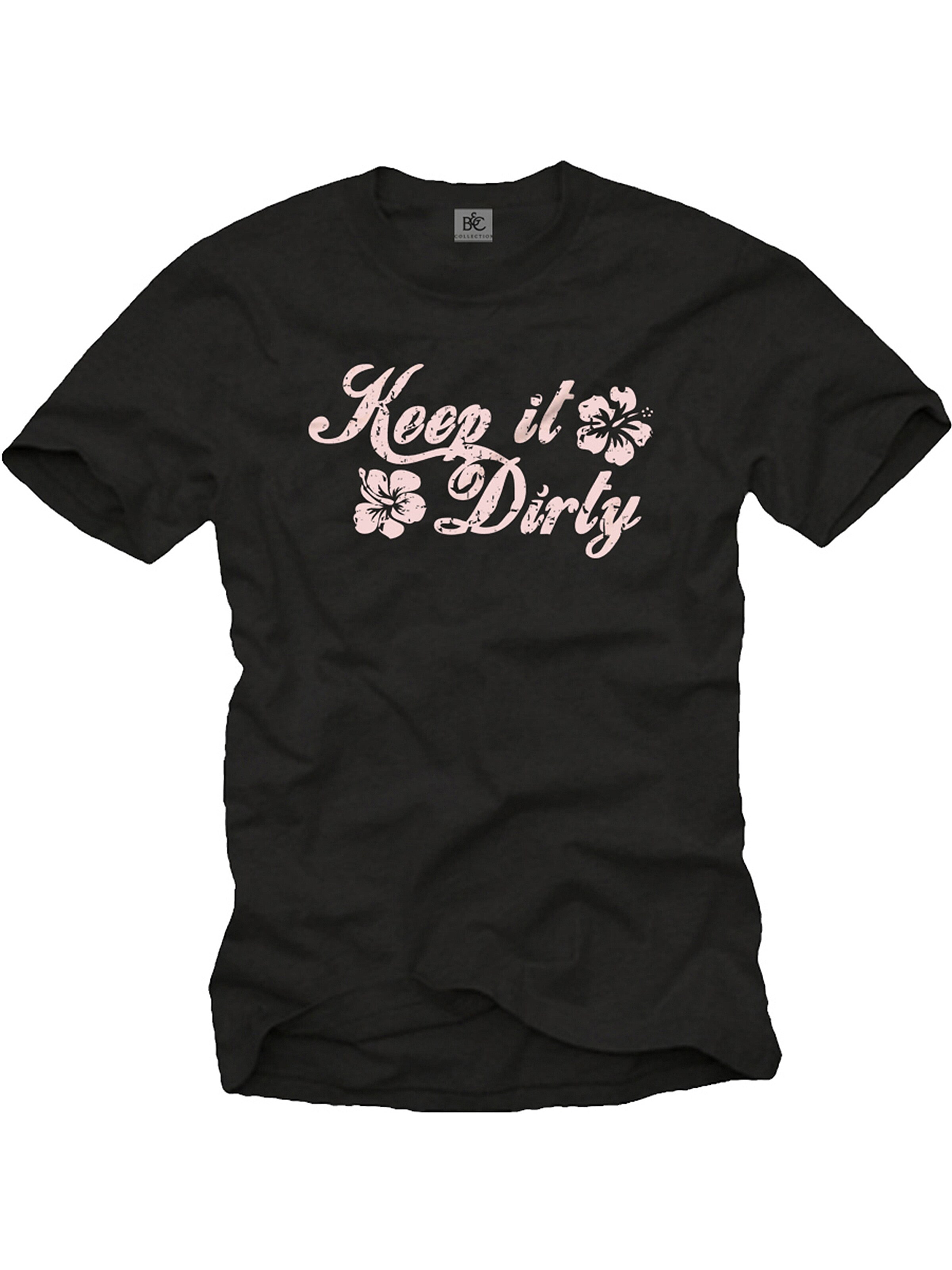 MAKAYA Shirt 'Keep it Dirty' in Black: front
