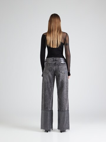 KARL LAGERFELD JEANS Široke hlačnice Kavbojke | siva barva