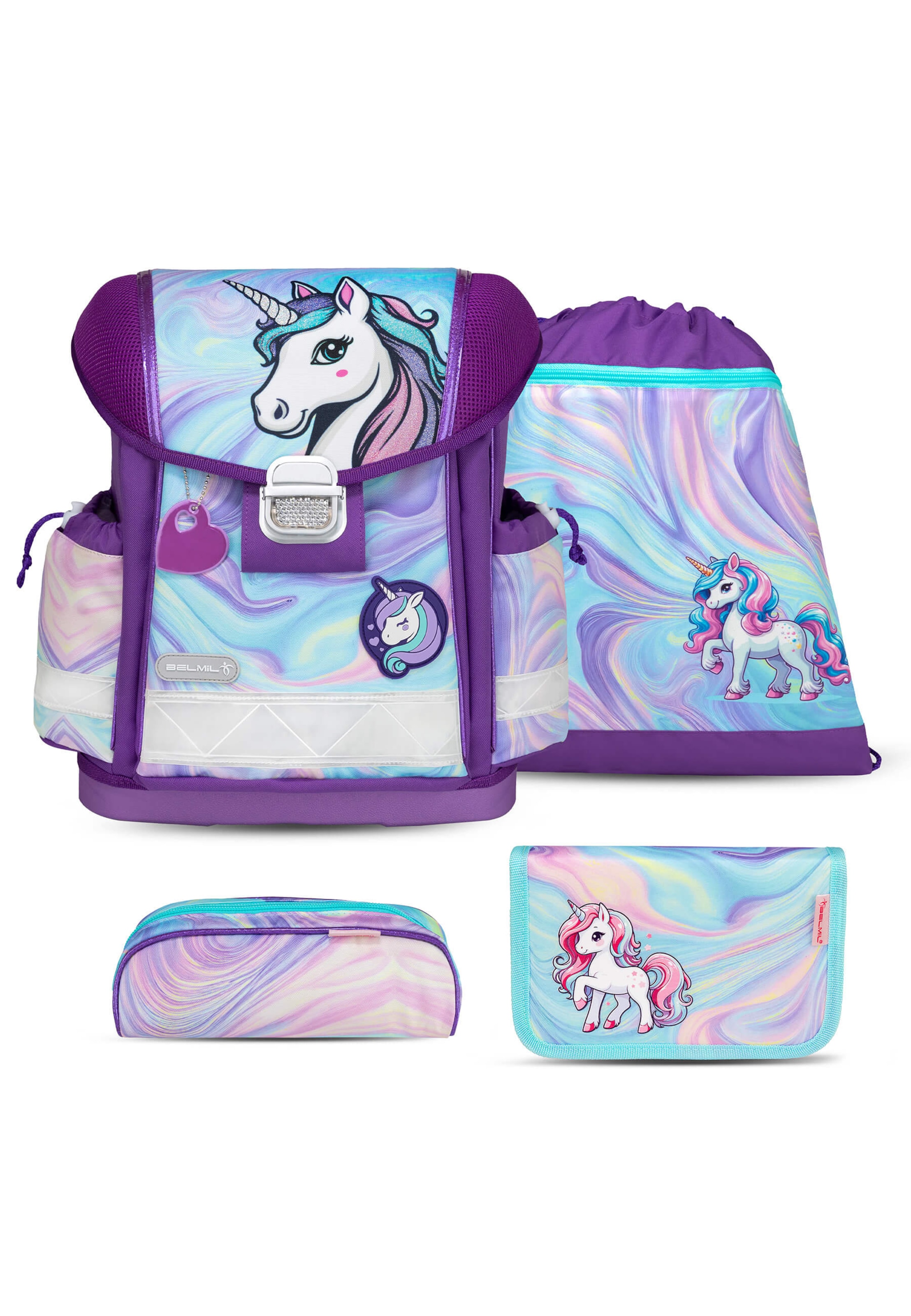 Belmil Backpack in Purple: front