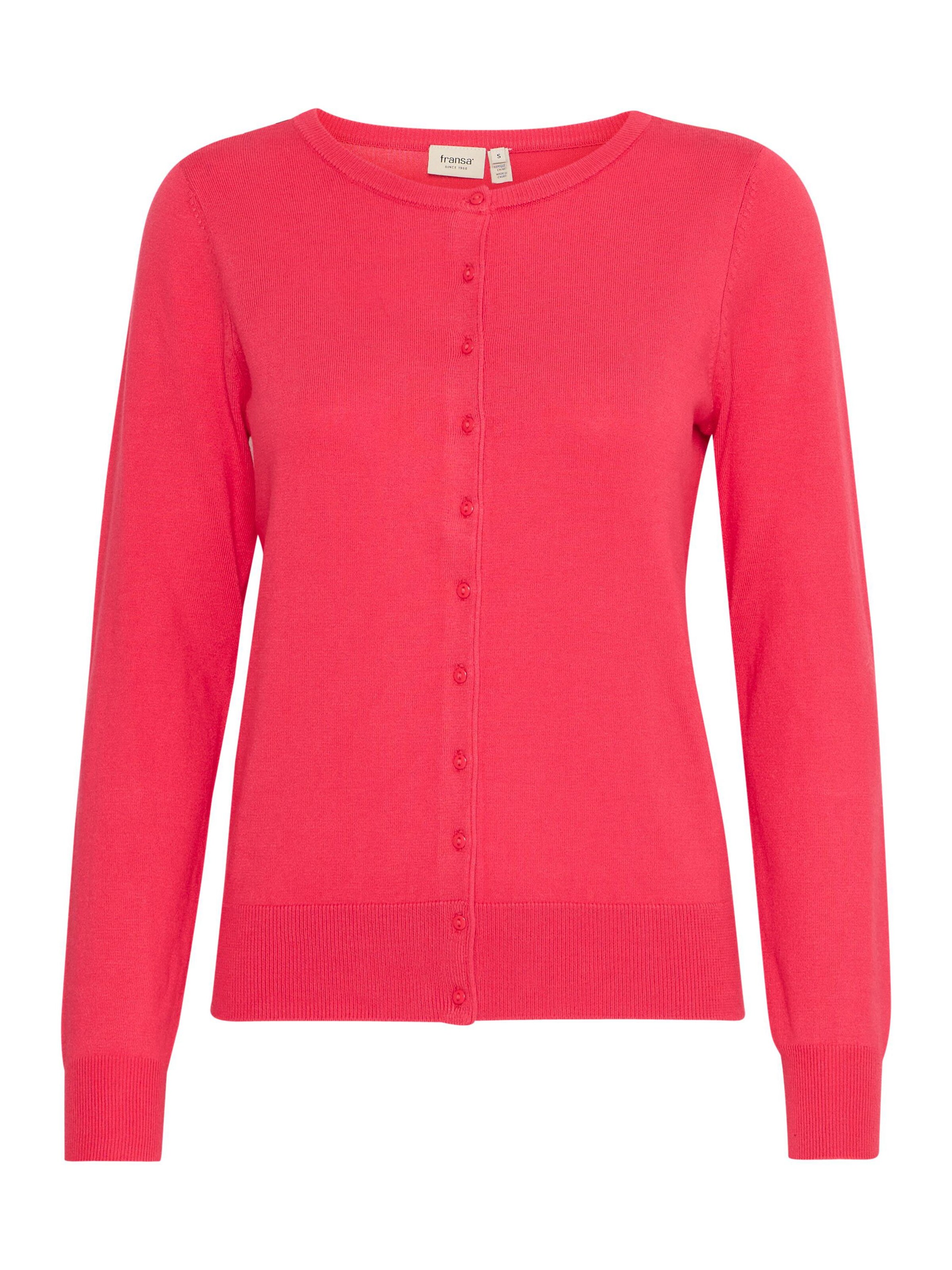 Fransa Gebreid vest in Roze: voorkant