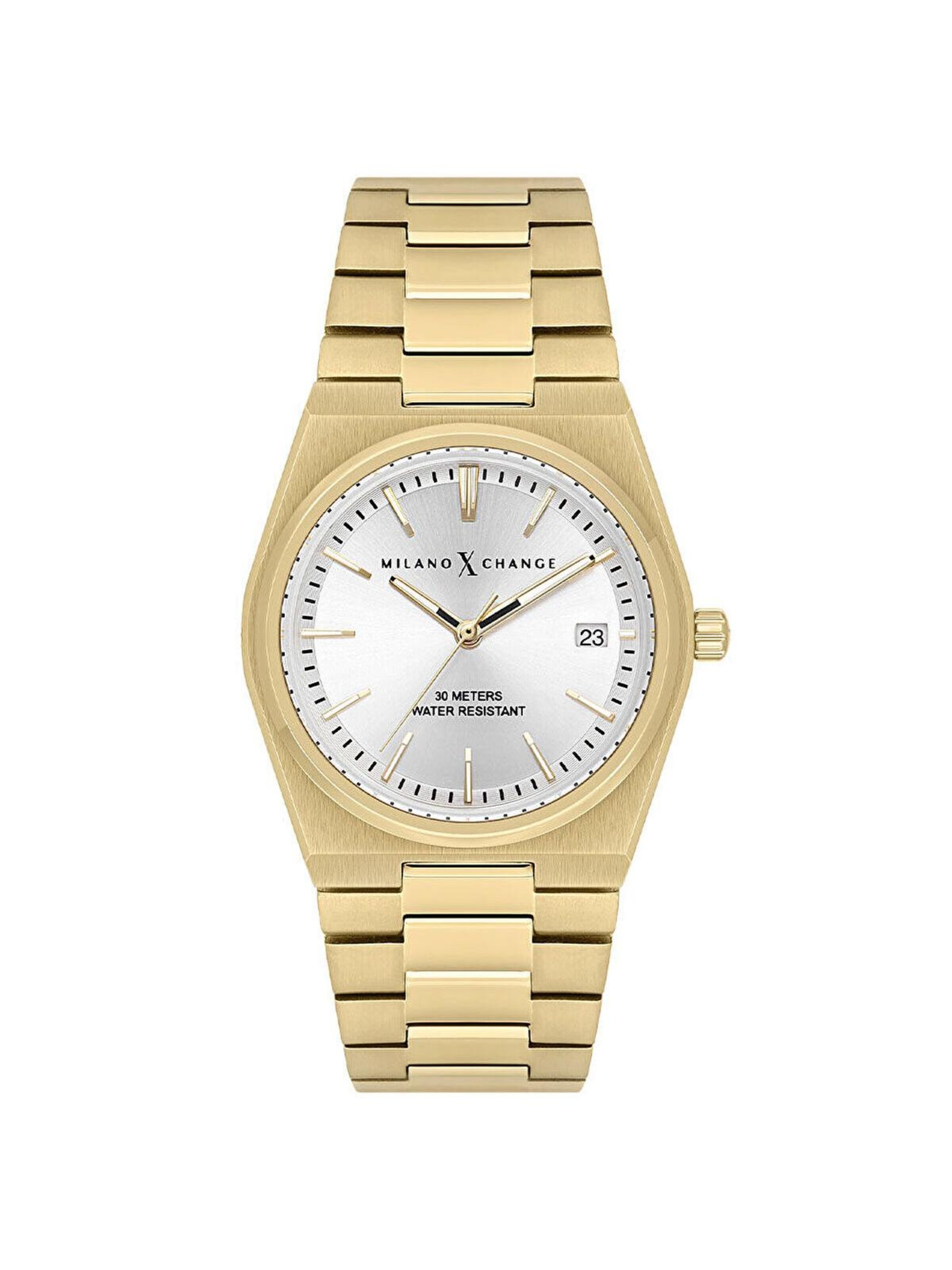 Orologio analogico di Milano X Change in oro: frontale
