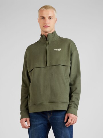 MUSTANG Sweatshirt 'BEN' in Green: front