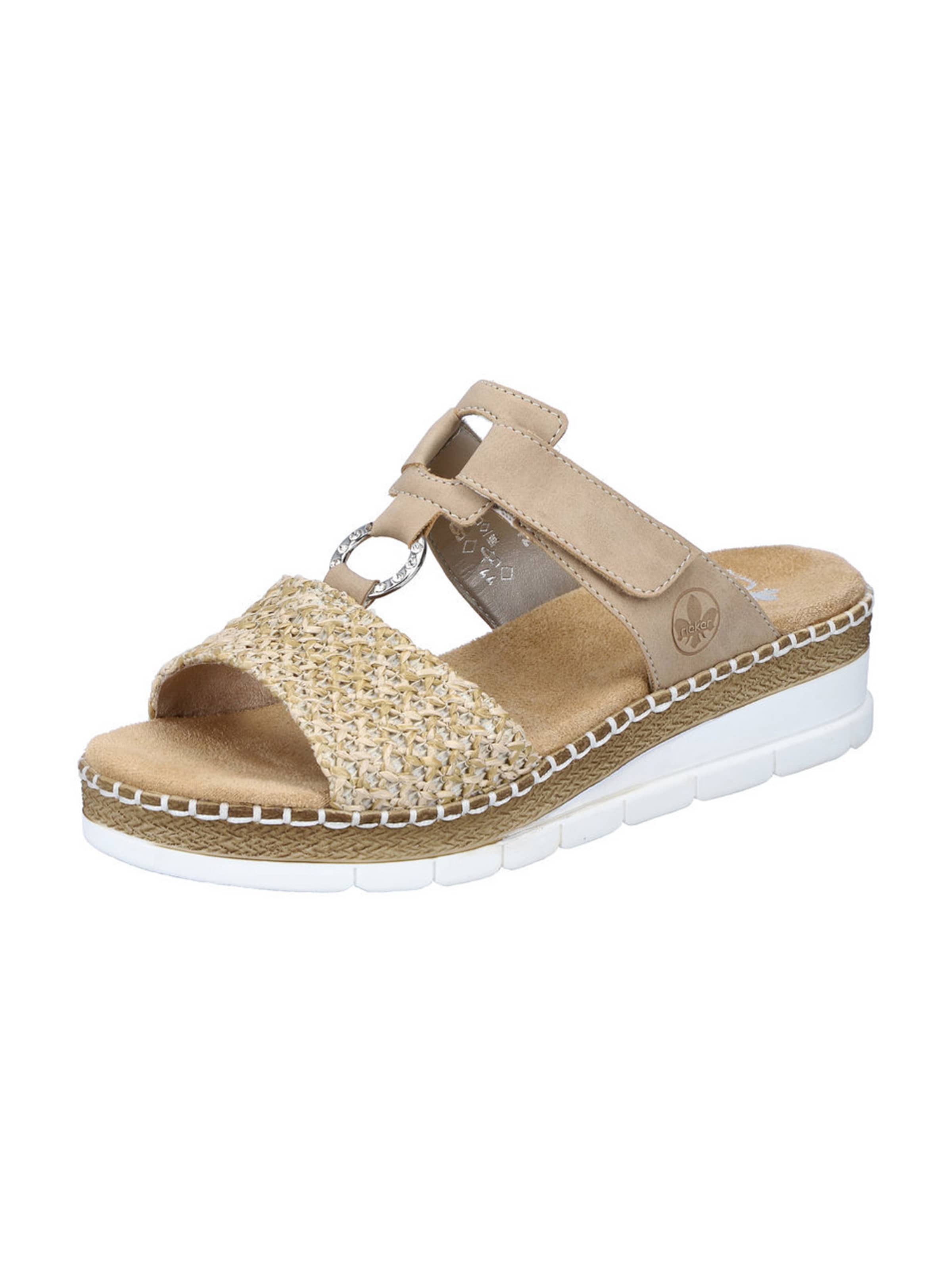 Frauen Sandalen RIEKER Pantolette in Beige, Sand - QS94671 Frauen Sandalen RIEKER Pantolette in Beige, Sand - QS94671