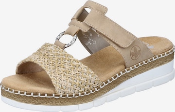 Rieker - Zapatos abiertos en beige: frente