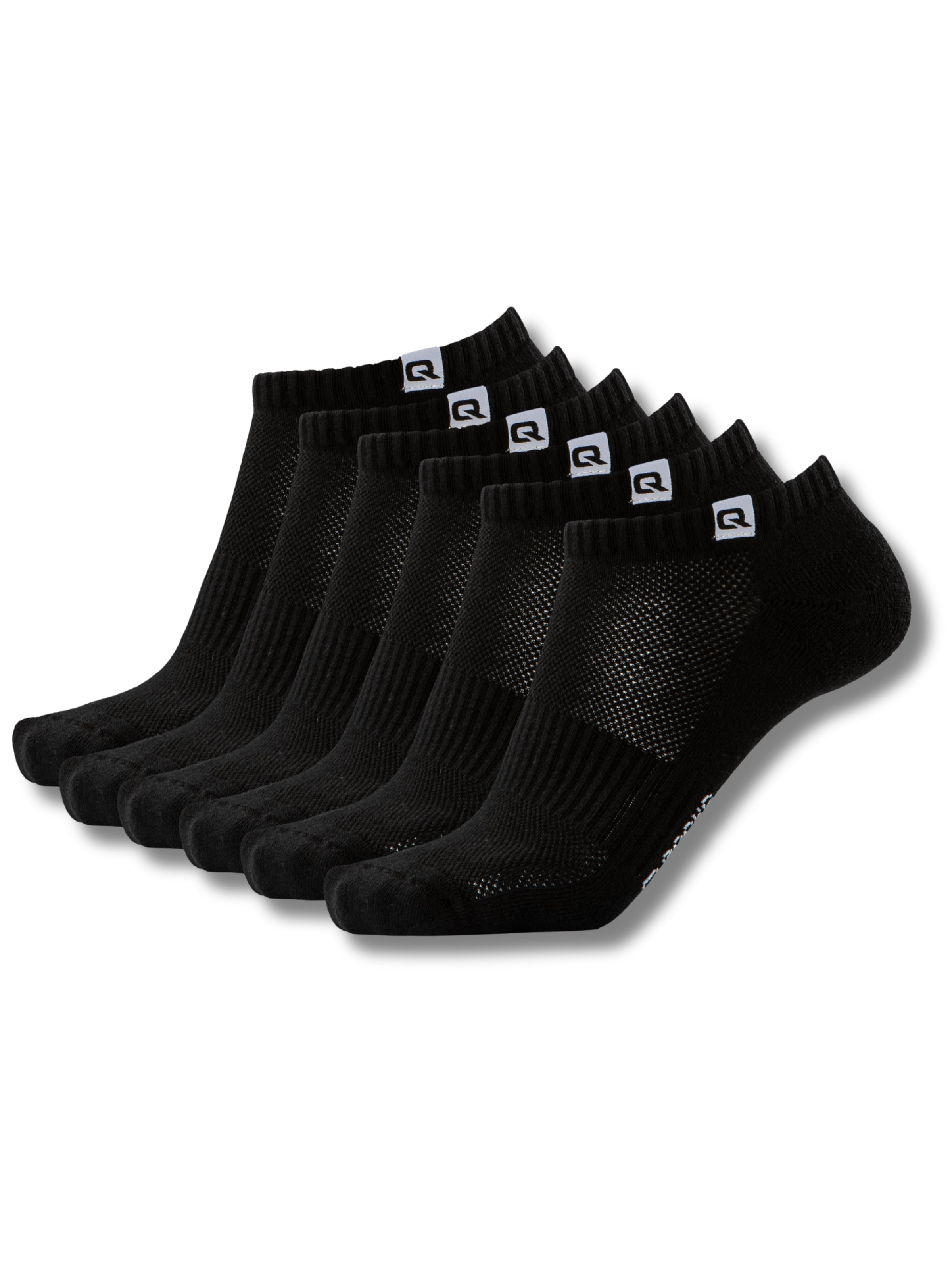 Chaussettes QOLONIA en noir : devant