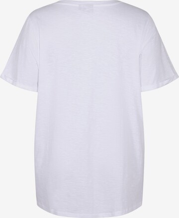 T-shirt oversize 'VCHIARA' Zizzi en blanc