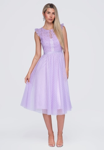Ombre Cocktailjurk in Lila: voorkant