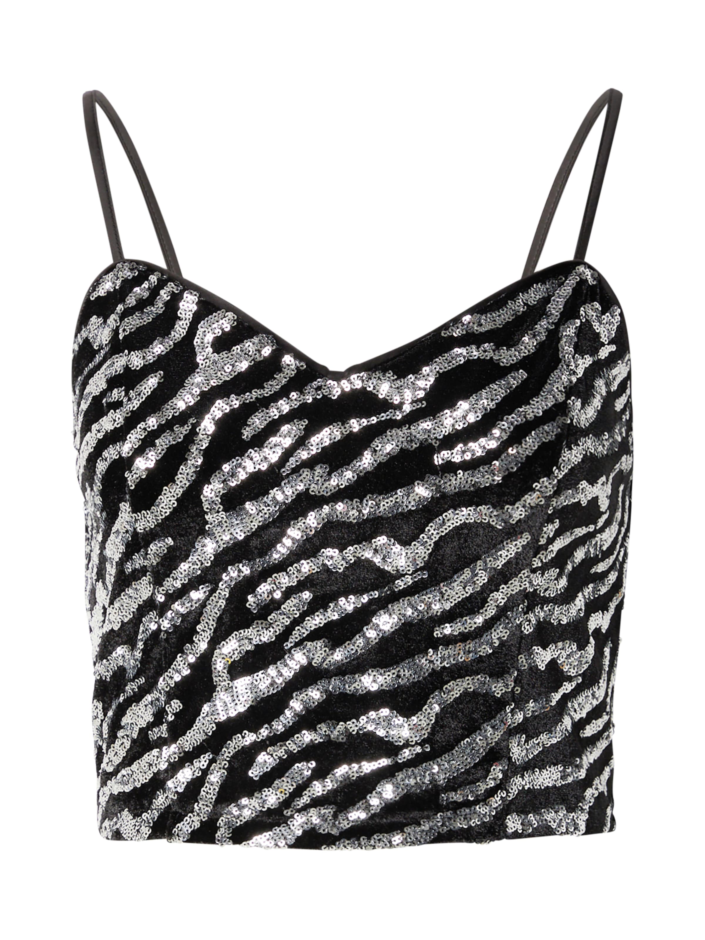 ABOUT YOU Top 'Sana' in Black: front