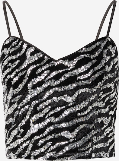 ABOUT YOU Top 'Sana' u crna / srebro, Pregled proizvoda