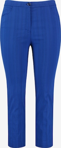 Coupe slim Pantalon 'Betty' SAMOON en bleu : devant