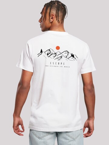 T-Shirt 'Discover the world' F4NT4STIC en blanc : devant