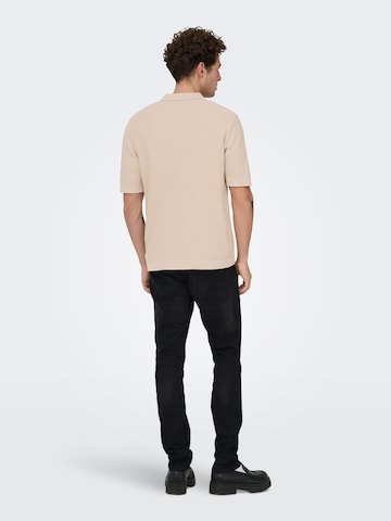 Pull-over 'ONSTony' Only & Sons en beige