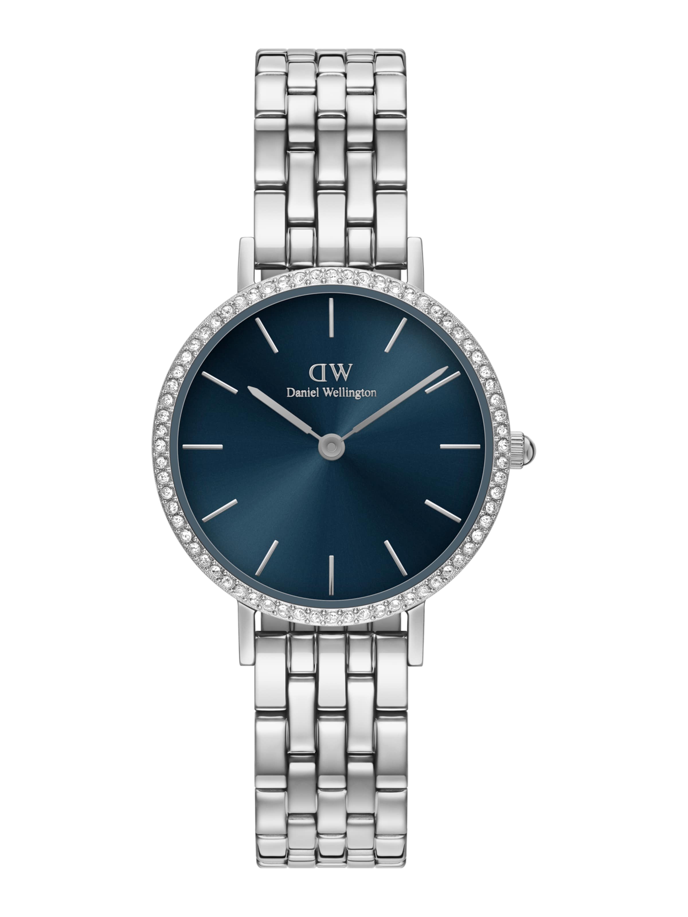 Daniel Wellington Uhr 'Petite' in Silber: Vorderseite