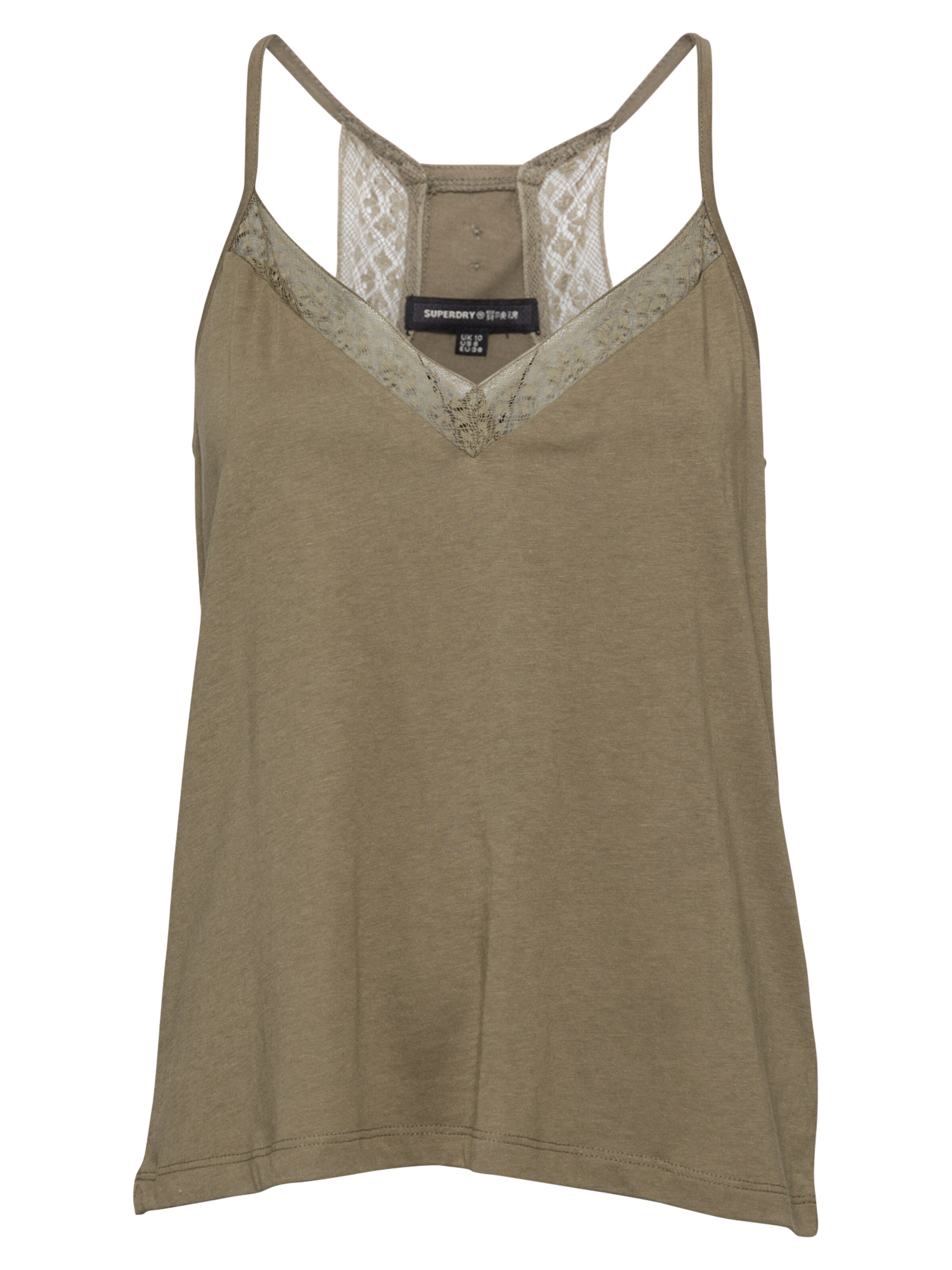 Frauen Große Größen Superdry Top in Oliv - BL96311 Frauen Große Größen Superdry Top in Oliv - BL96311