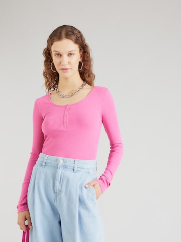 PIECES Shirt 'KITTE' in Pink: predná strana