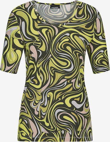 Goldner Shirt in Grün: Vorderseite