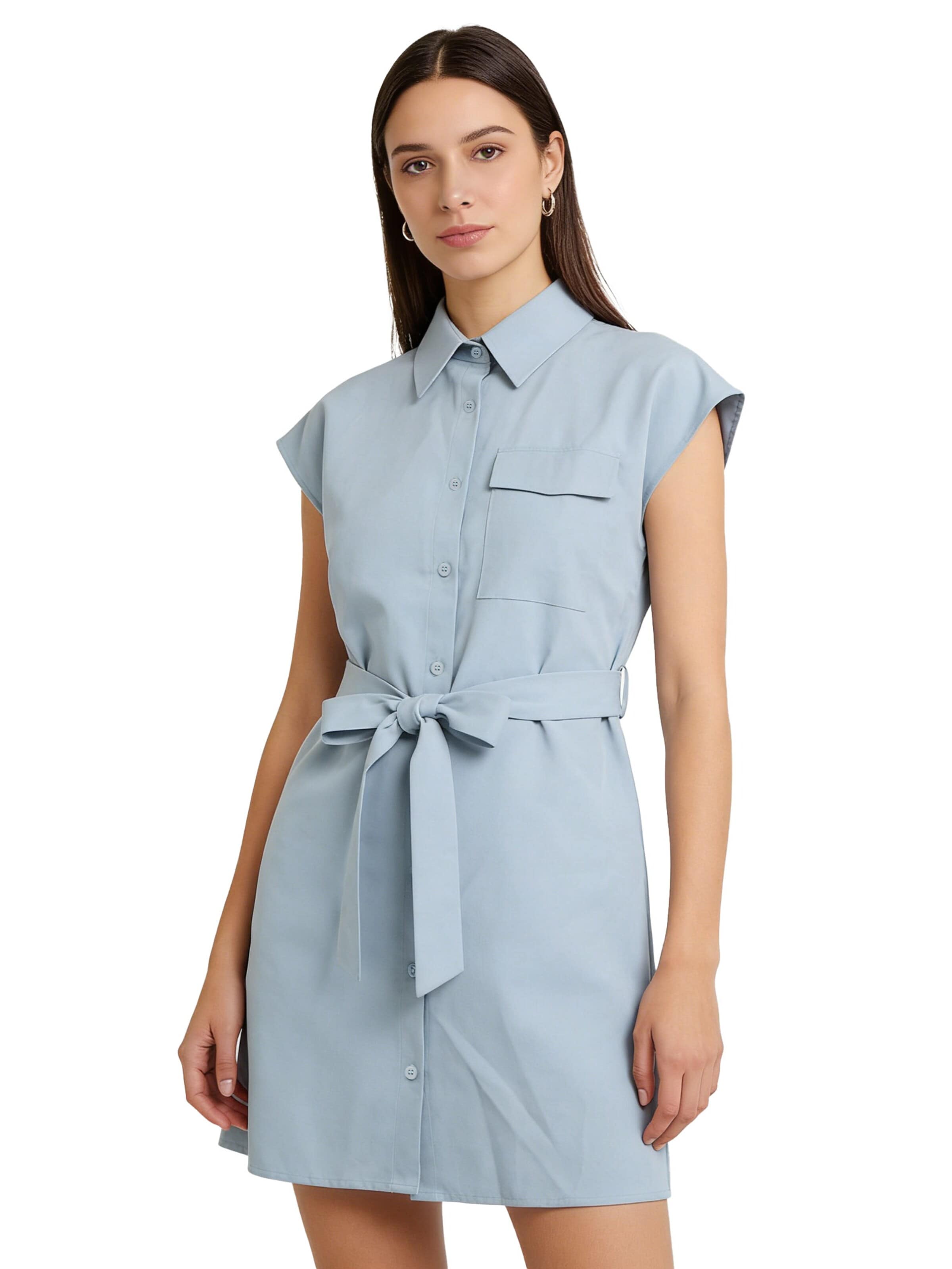 MEETWEE Blousejurk in Blauw: voorkant