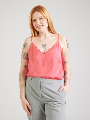 ONLY Carmakoma - Top 'CARDEBBIE' en rosa: frente