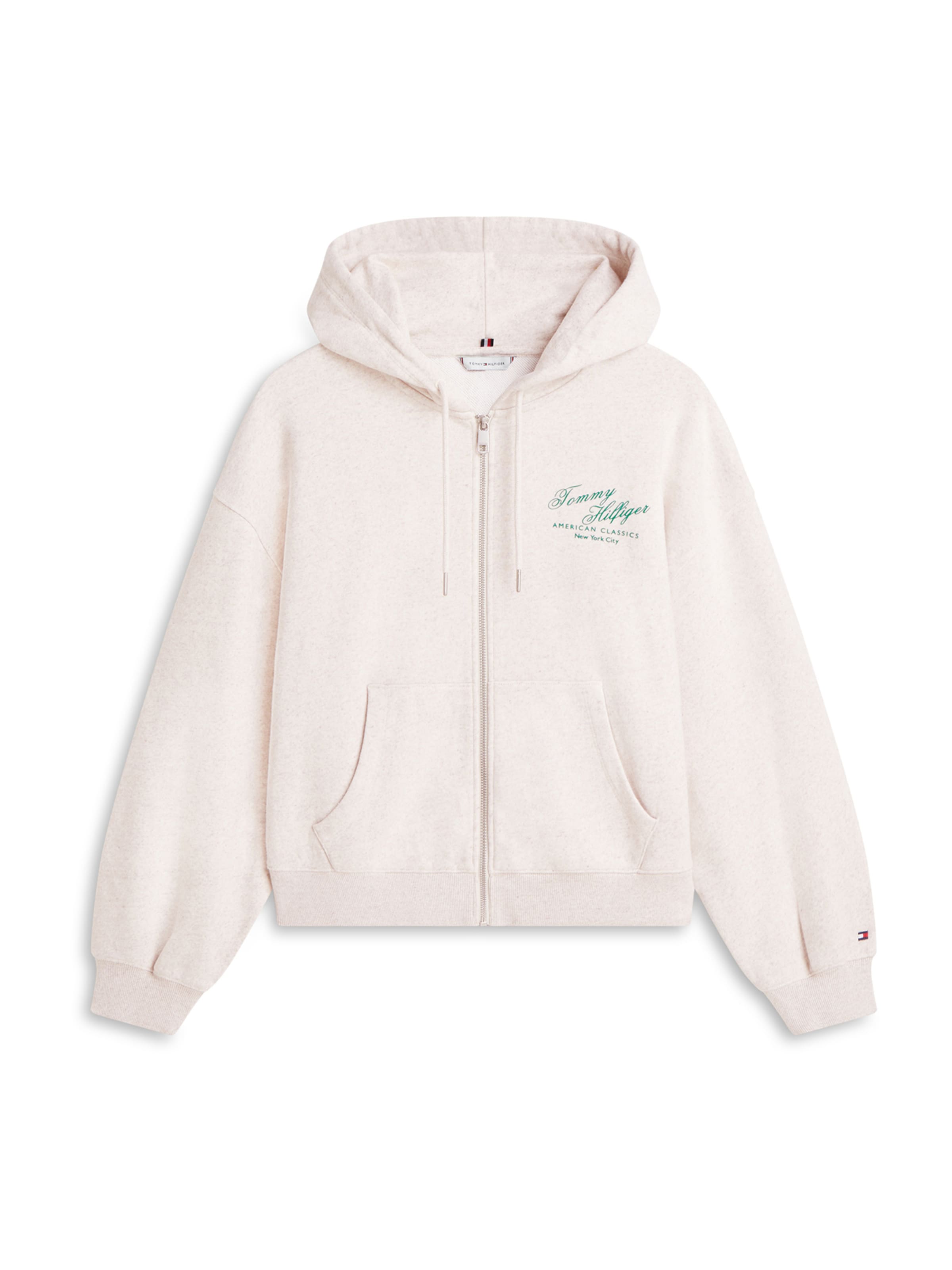 TOMMY HILFIGER Кофта на молнии в Бежевый: спереди