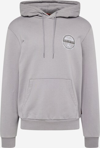 Sweat-shirt 'BOLLO' NAPAPIJRI en gris : devant