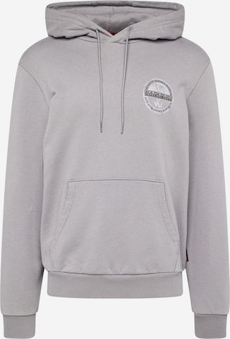 Sweat-shirt 'BOLLO' NAPAPIJRI en gris : devant