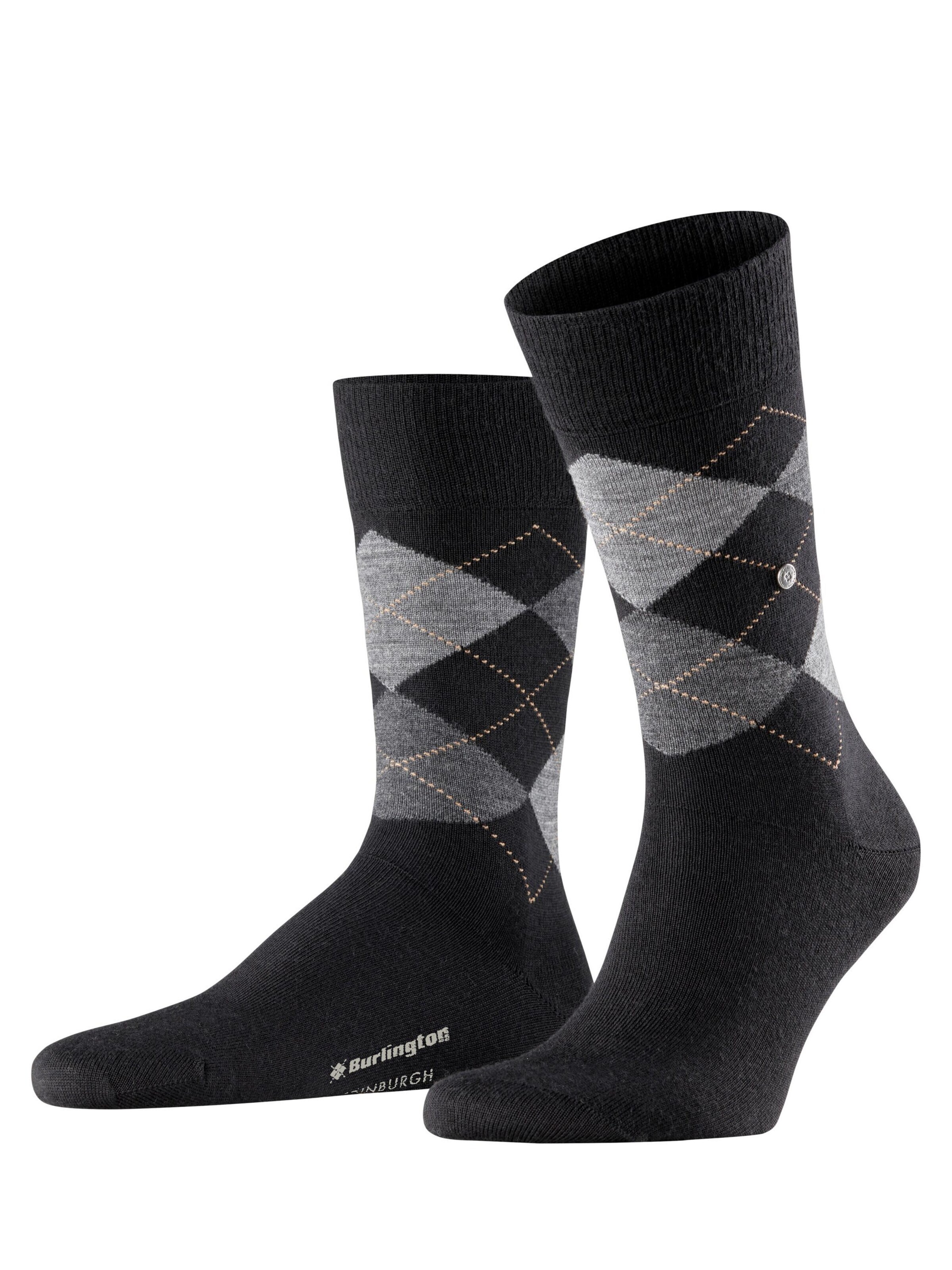 BURLINGTON Socken 'Edinburgh'‌‌‌ in Schwarz: Vorderseite