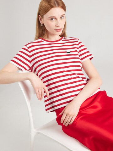 T-shirt 'IKON' Karl Lagerfeld en rouge : devant