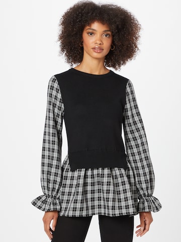 NEW LOOK Bluse 'CHECK' in Schwarz: predná strana