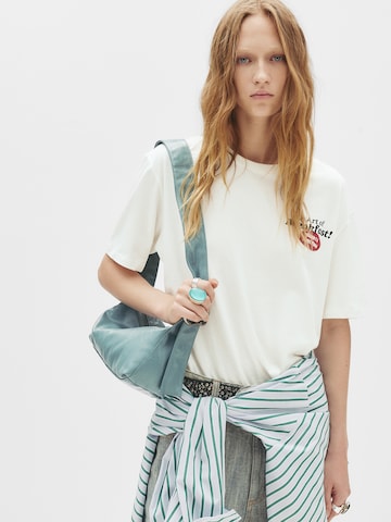 Pull&Bear Tričko - Biela: predná strana