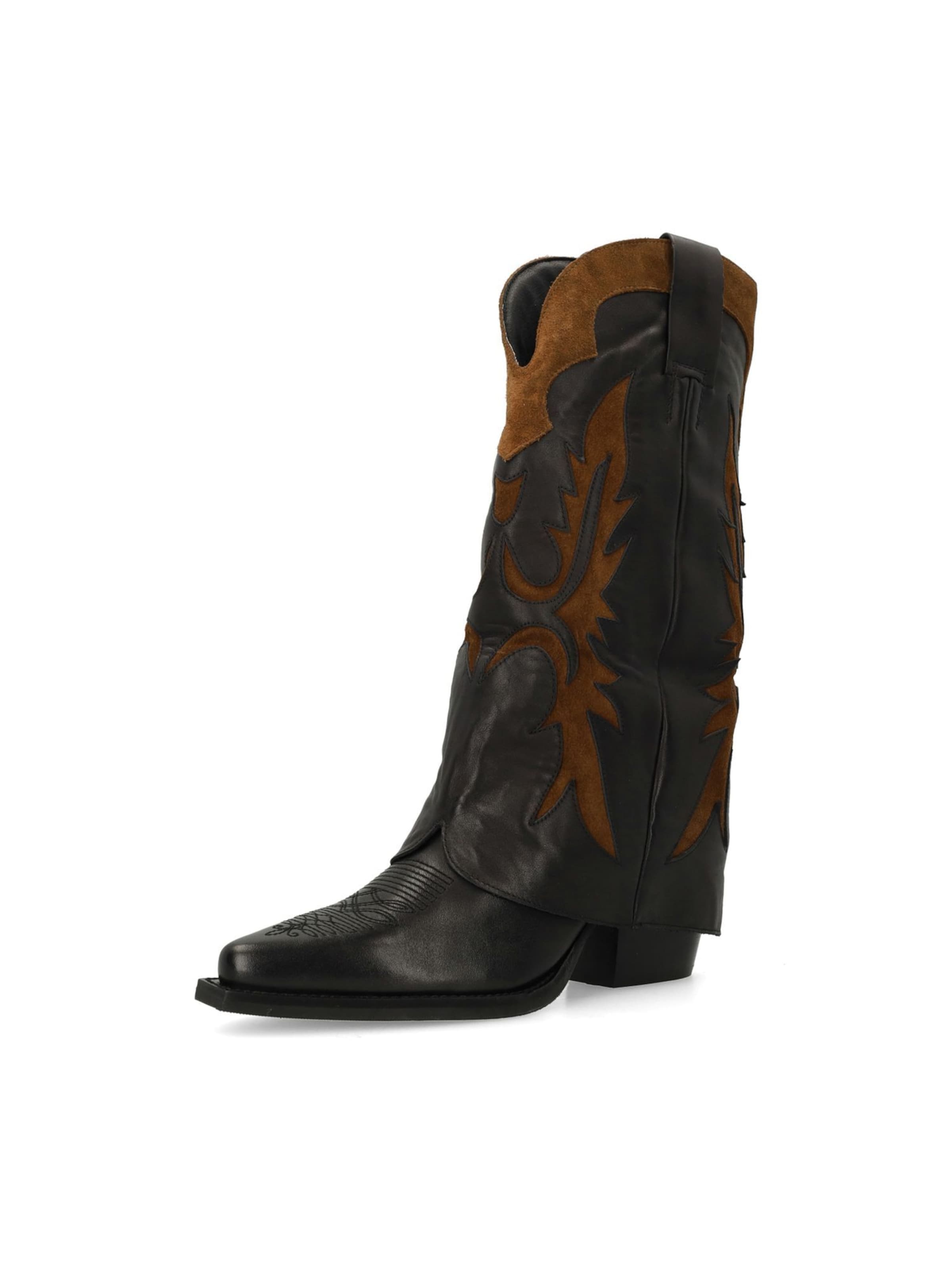 Bottes de cowboy SACHA en marron : devant