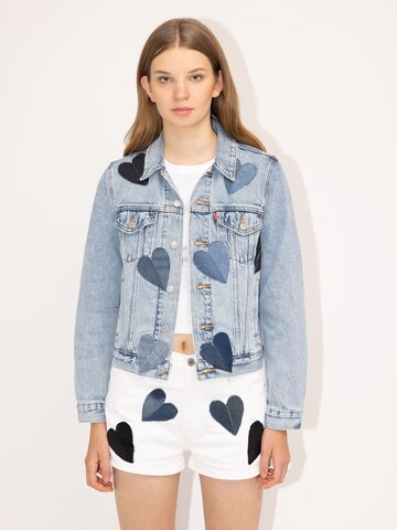 Levi's® Upcycling Jeansjacke 'Kelvyn Colt Design' in Blau: Vorderseite