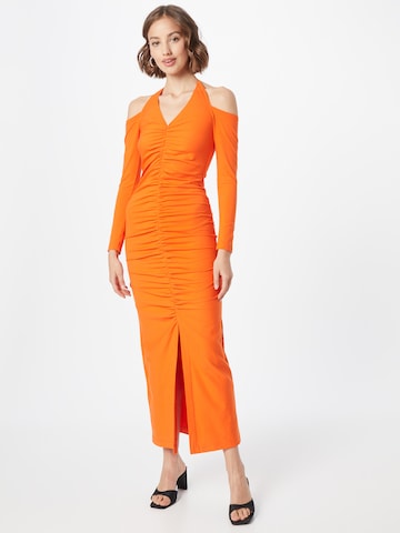 Résumé فستان 'Kayla' بلون برتقالي: الأمام