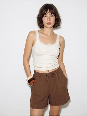 Wide leg Pantaloni 'Shorts' di Bianco Lucci in marrone: frontale