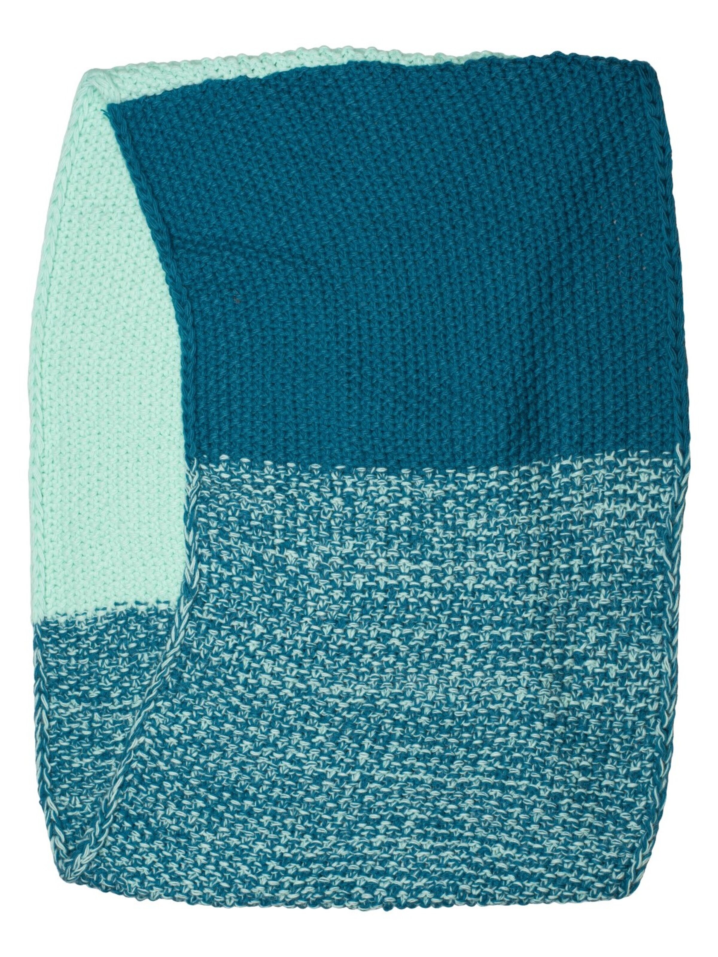 styleBREAKER Schlauchschal '2-Farbiges Ombré Strick Loop'‌‌‌‌‌‌‌‌‌ in Blau