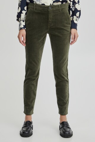 PULZ Jeans Regular Pants 'SALLY' in Green: front