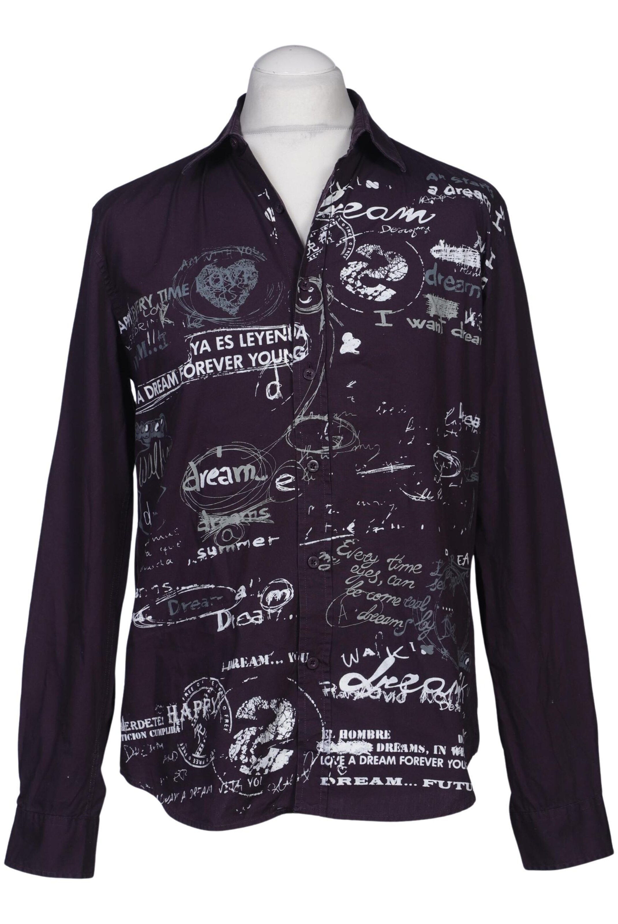 Desigual Button Up Shirt in L in Purple: front