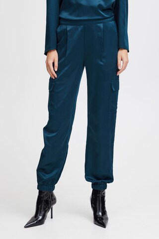 b.young Regular Cargo Pants 'Byipine' in Blue: front