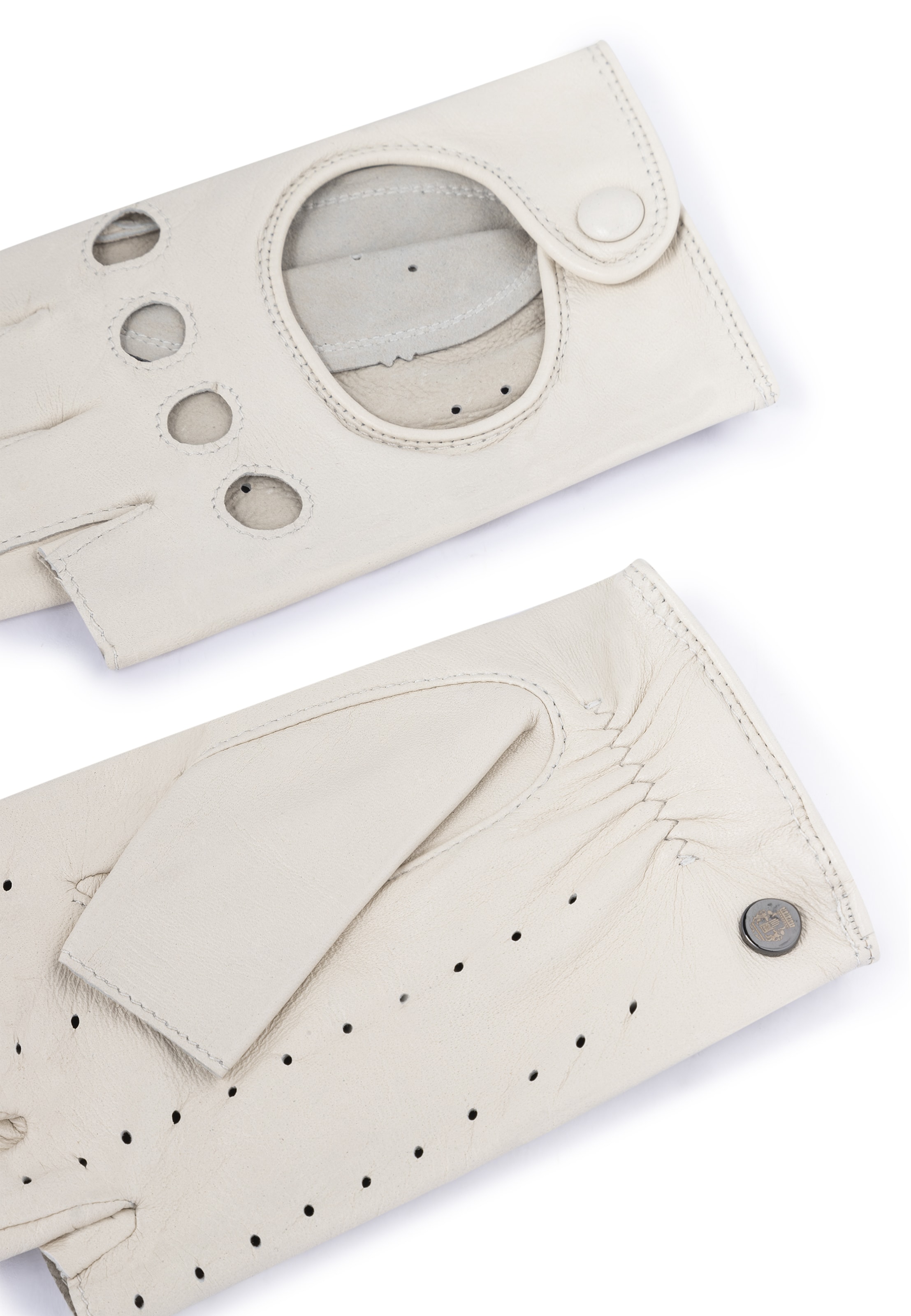 Roeckl Lederhandschuhe 'FLORENZ AUTOFAHRER' in Weiß