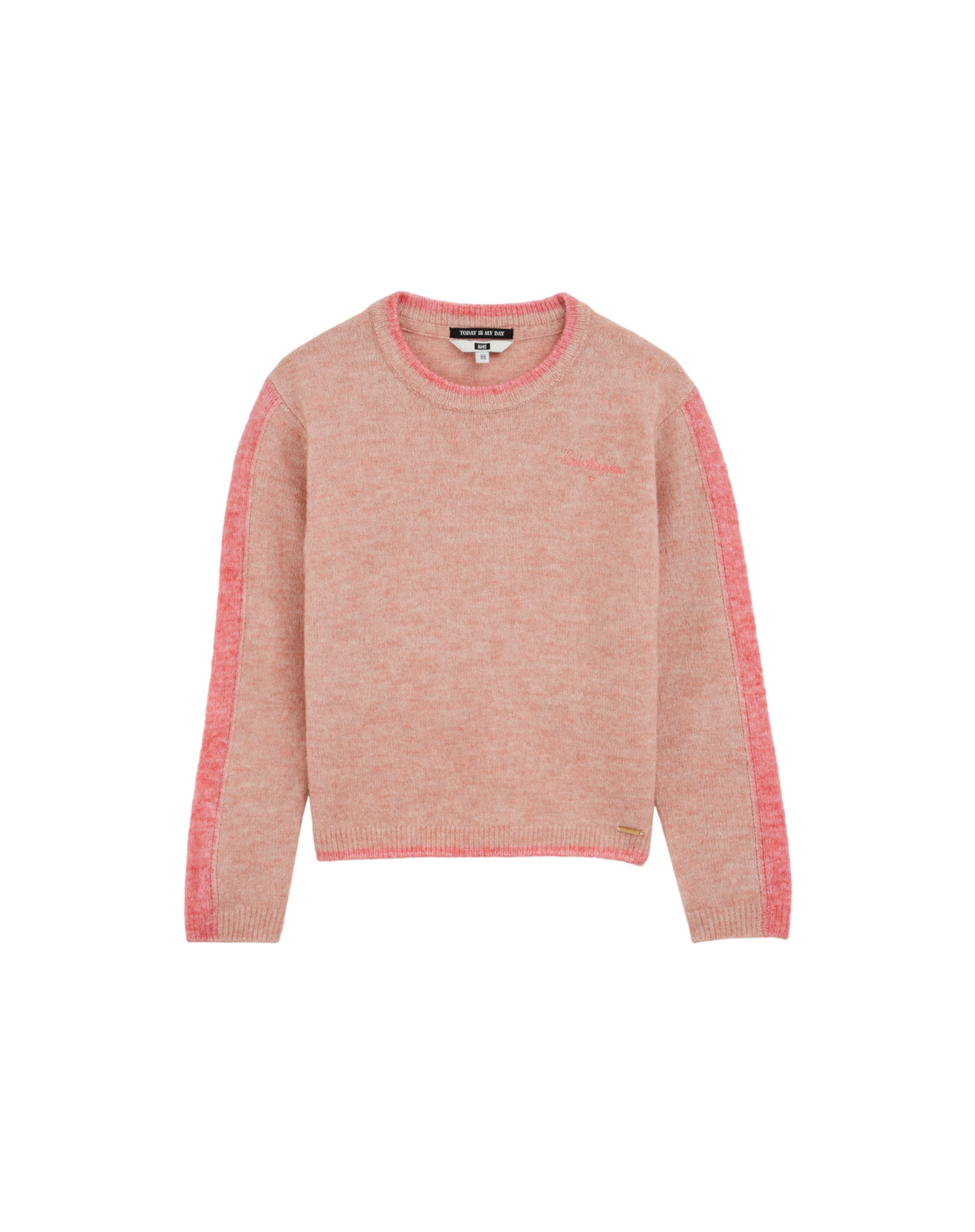 Pull-over WE Fashion en rose : devant