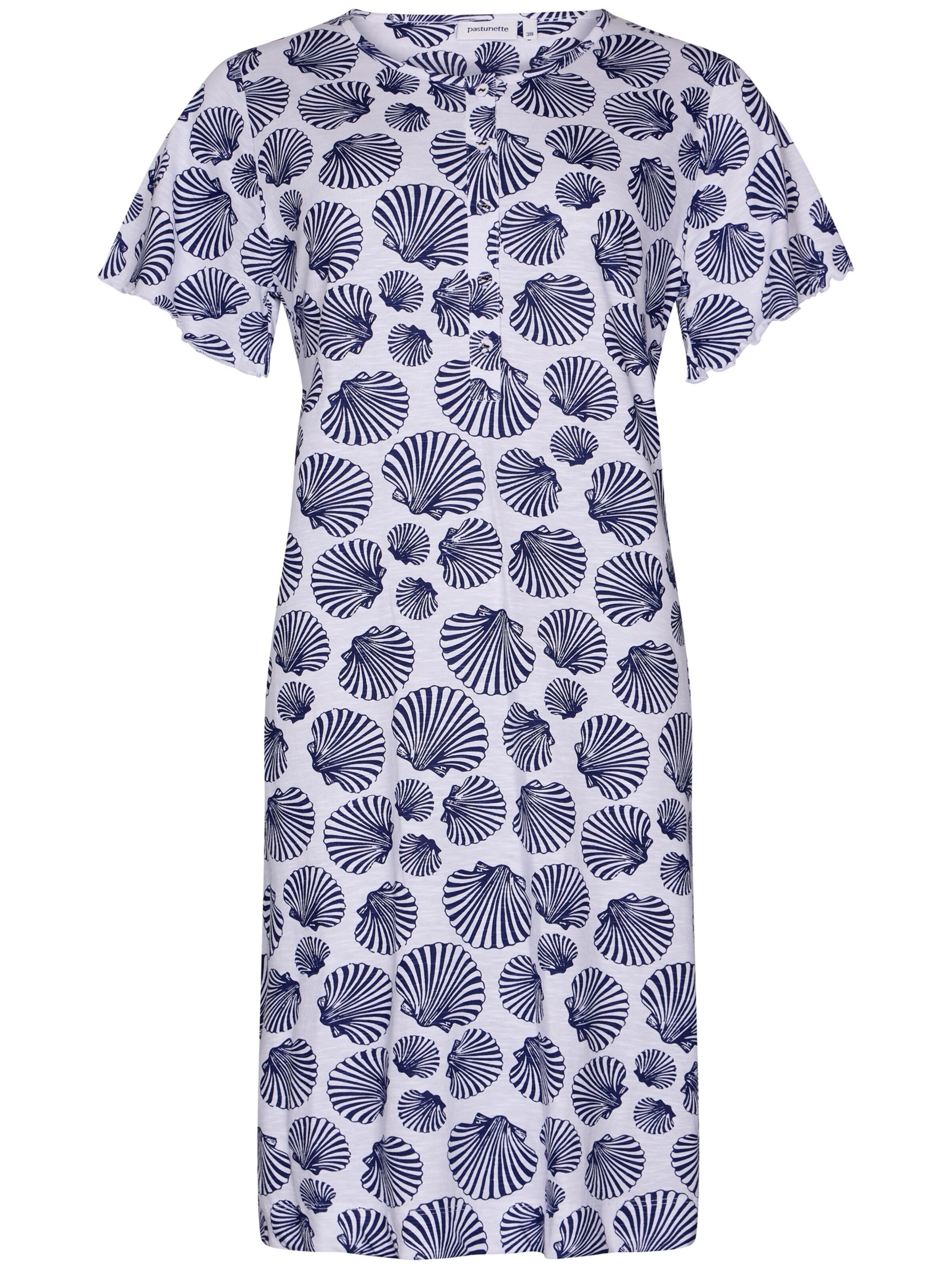 Pastunette Nightgown 'Nightdress with buttons 100cm' in Blue: front