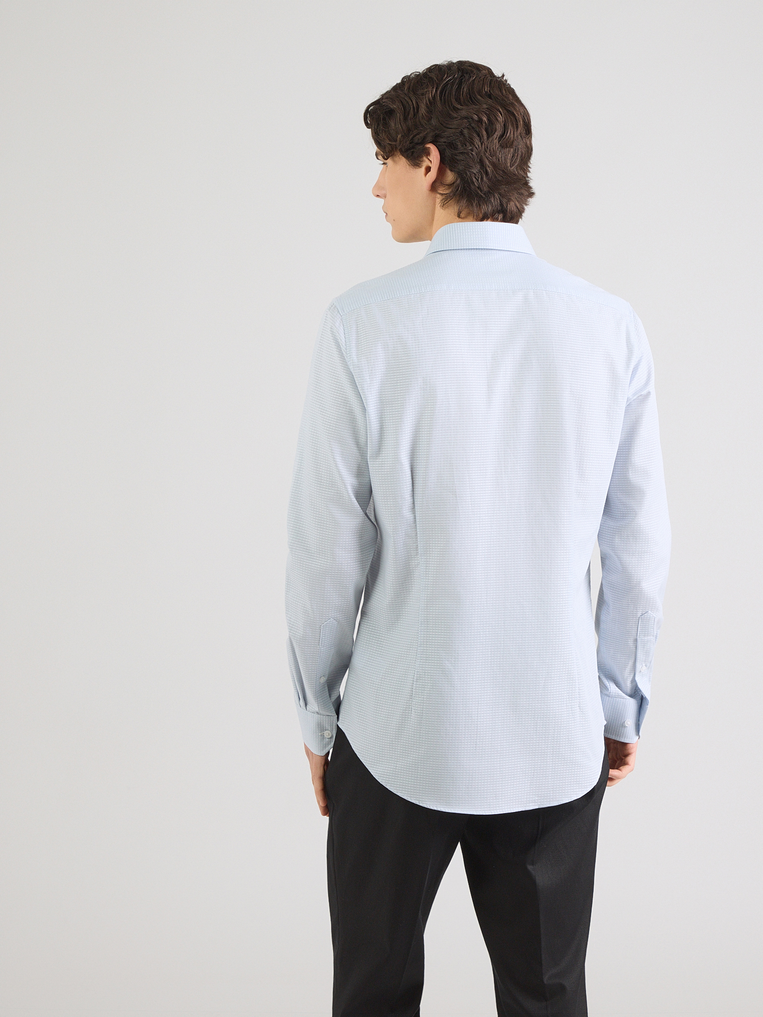 Michael Kors Slim fit Overhemd in Blauw: terug