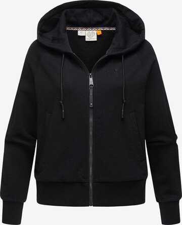 Ragwear - Sudadera con cremallera 'Taila' en negro: frente