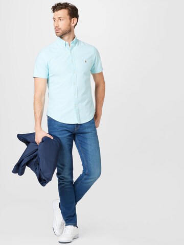 Slim fit Camicia di Polo Ralph Lauren in blu