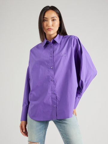 Chemisier UNITED COLORS OF BENETTON en violet : devant