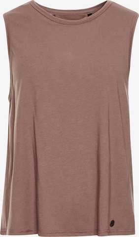 Superdry Sports Top in Brown: front