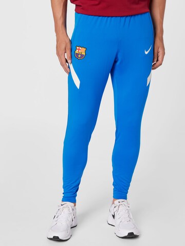 NIKE Slimfit Sportbroek 'FC Barcelona Strike' in Blauw: voorkant