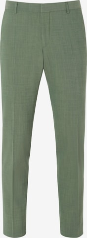 BENVENUTO Slim fit Pleated Pants 'IAGO' in Green: front