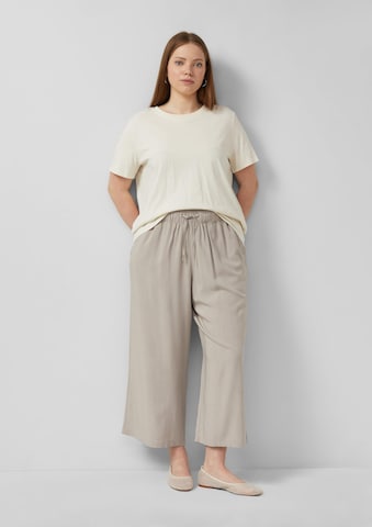 Wide Leg Pantalon QS en beige