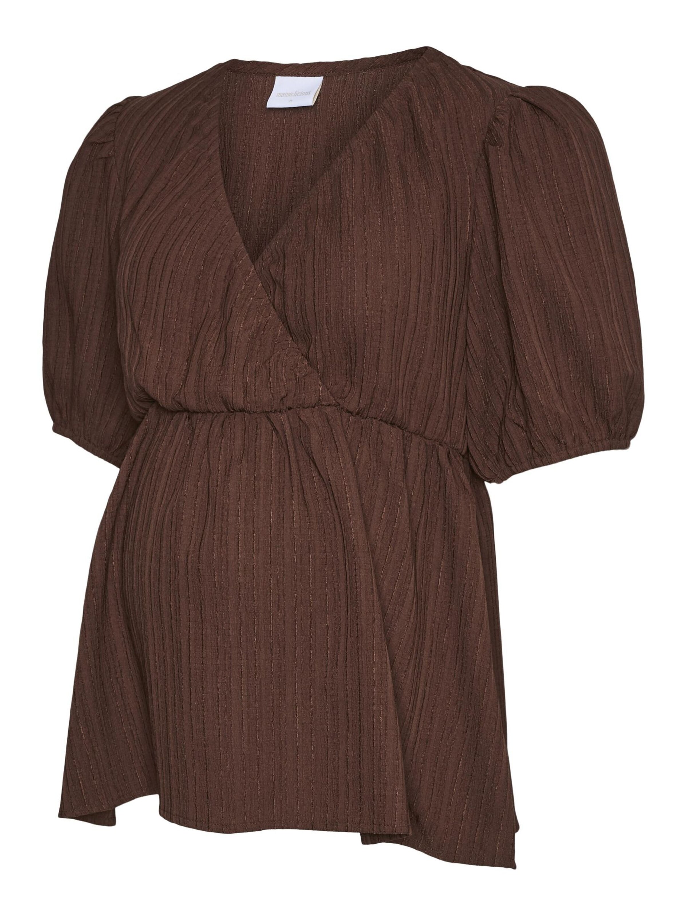 MAMALICIOUS Bluse i brun: forside