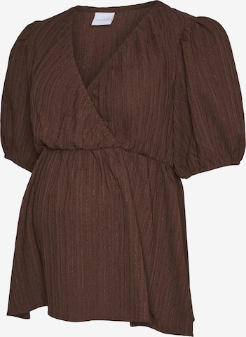 Camicia da donna di MAMALICIOUS in marrone: frontale